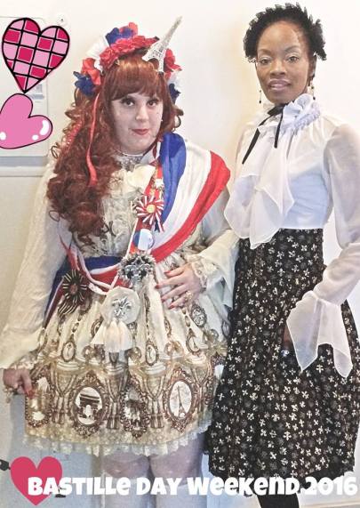 Our lady V. Sama and Lady C. dressed to the 9s for Bastille Day in French themed coordinates.